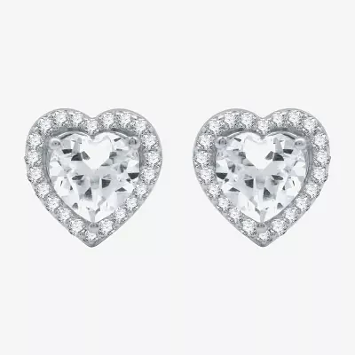 Yes, Please! Lab Created White Sapphire Sterling Silver Heart 2-pc. Jewelry Set