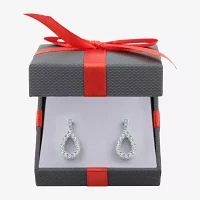 Yes, Please! 1/10 CT. T.W. Natural White Diamond Sterling Silver Pear Drop Earrings