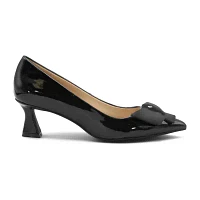 Style Charles Womens Admar Pointed Toe Flared Heel Pumps