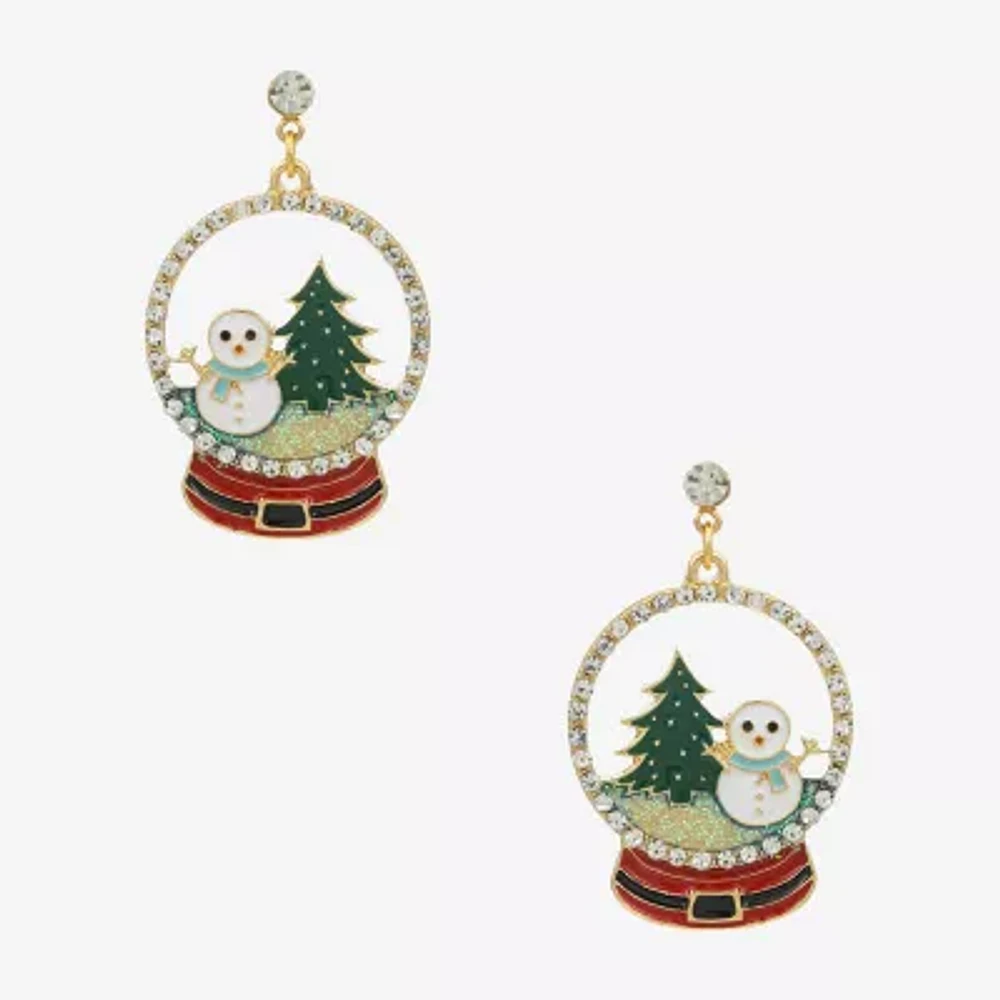 Bijoux Bar Snowglobe Crystal Drop Earrings