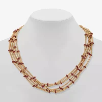 a.n.a Gold Tone Surgical Steel 16 Inch Curb Collar Necklace