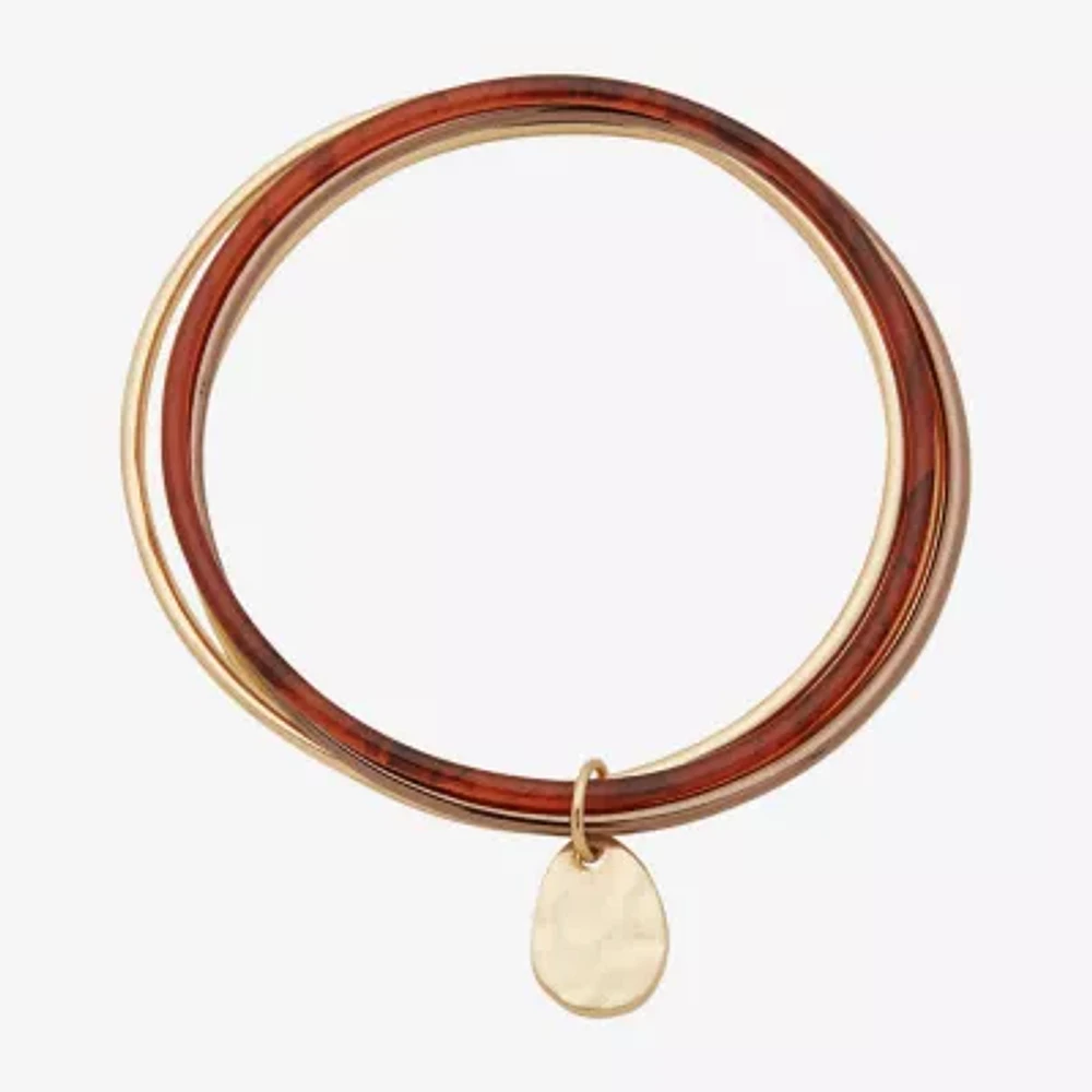 a.n.a Gold Tone Bangle Bracelet