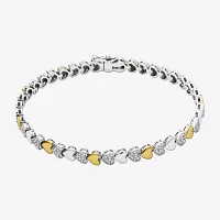 Sparkle Allure Diamond Accent Inch Heart Tennis Bracelet