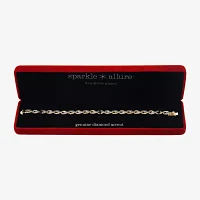 Sparkle Allure Diamond Accent 18K Gold Over Brass 7.25 Inch Tennis Bracelet