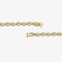 Sparkle Allure Diamond Accent 18K Gold Over Brass 7.25 Inch Tennis Bracelet