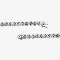 Sparkle Allure Natural Diamond Accent Silver Tone 7.25 Inch Tennis Bracelet