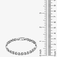 Sparkle Allure Natural Diamond Accent Silver Tone 7.25 Inch Tennis Bracelet