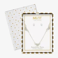 Mixit Hypoallergenic 2-pc. Cubic Zirconia Heart Jewelry Set