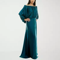 Premier Amour Womens Long Sleeve Evening Gown