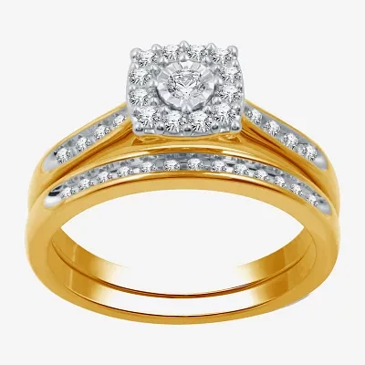 I Said Yes (H-I / I1) Womens 3/8 CT. T.W. Lab Grown White Diamond Sterling Silver or 14K Gold Over Bridal Set