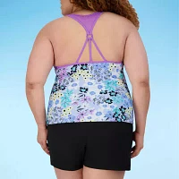 ZeroXposur Floral Tankini Swimsuit Top Plus