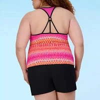 ZeroXposur Abstract Tankini Swimsuit Top Plus