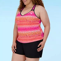 ZeroXposur Abstract Tankini Swimsuit Top Plus