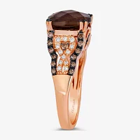 Le Vian Chocolatier® Ring featuring Chocolate Quartz® Chocolate Diamonds® Vanilla Diamonds® set in 14K Strawberry Gold®