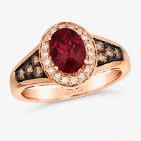 Le Vian® Ring featuring Raspberry Rhodolite® Chocolate Diamonds® Nude Diamonds™ set in 14K Strawberry Gold®