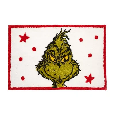 Grinch Jolly Stars Bath Rug