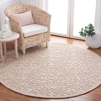 Martha Stewart Jada Floral Hand Tufted Washable 6' X 6' Indoor Round Area Rug