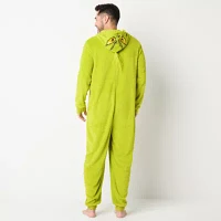 Unisex Adult Dr. Seuss Grinch Fleece Long Sleeve Matching Family One Piece Pajama