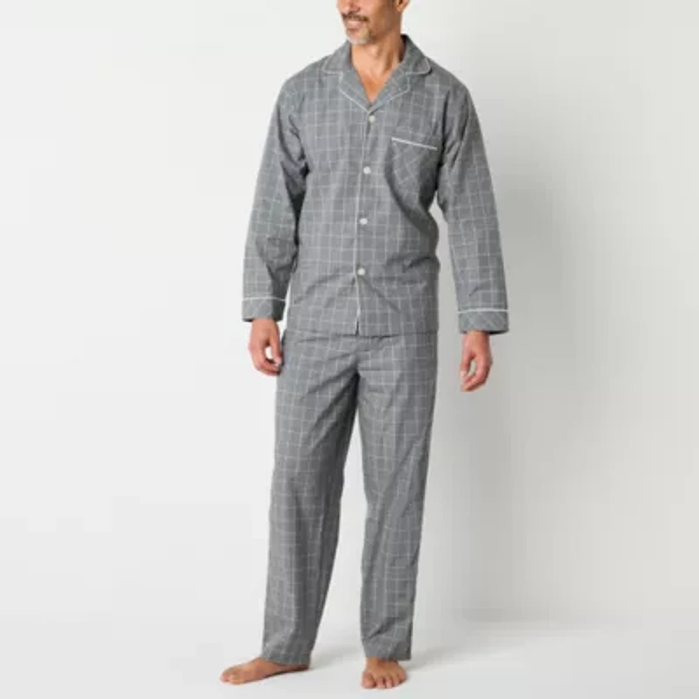 Stafford Modal Mens Long Sleeve 2-pc. Pant Pajama Set