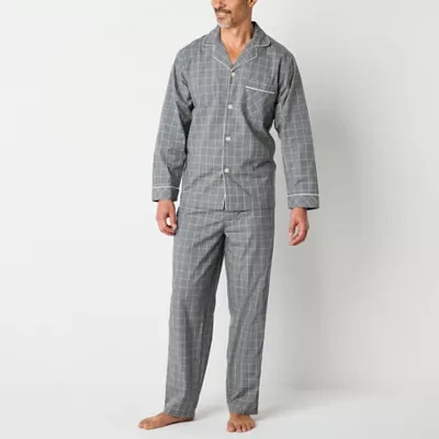 Stafford Modal Mens Long Sleeve 2-pc. Pant Pajama Set