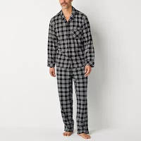 St. John's Bay Mens Fleece Long Sleeve 2-pc. Pant Pajama Set