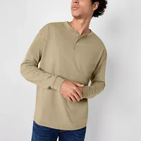 Arizona Mens Long Sleeve Henley Shirt