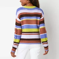 St. John's Bay Womens Crew Neck Long Sleeve Pullover Sweater