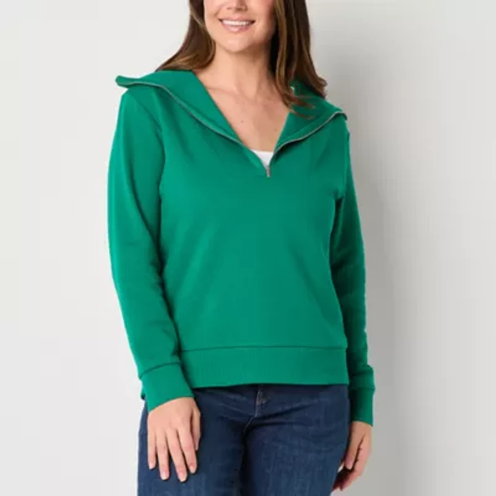 St. John's Bay Womens Long Sleeve Sweatshirt