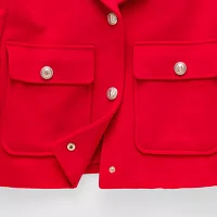 Jamey Perry x JCPenney Womens Adaptive Cropped Woven Jacket