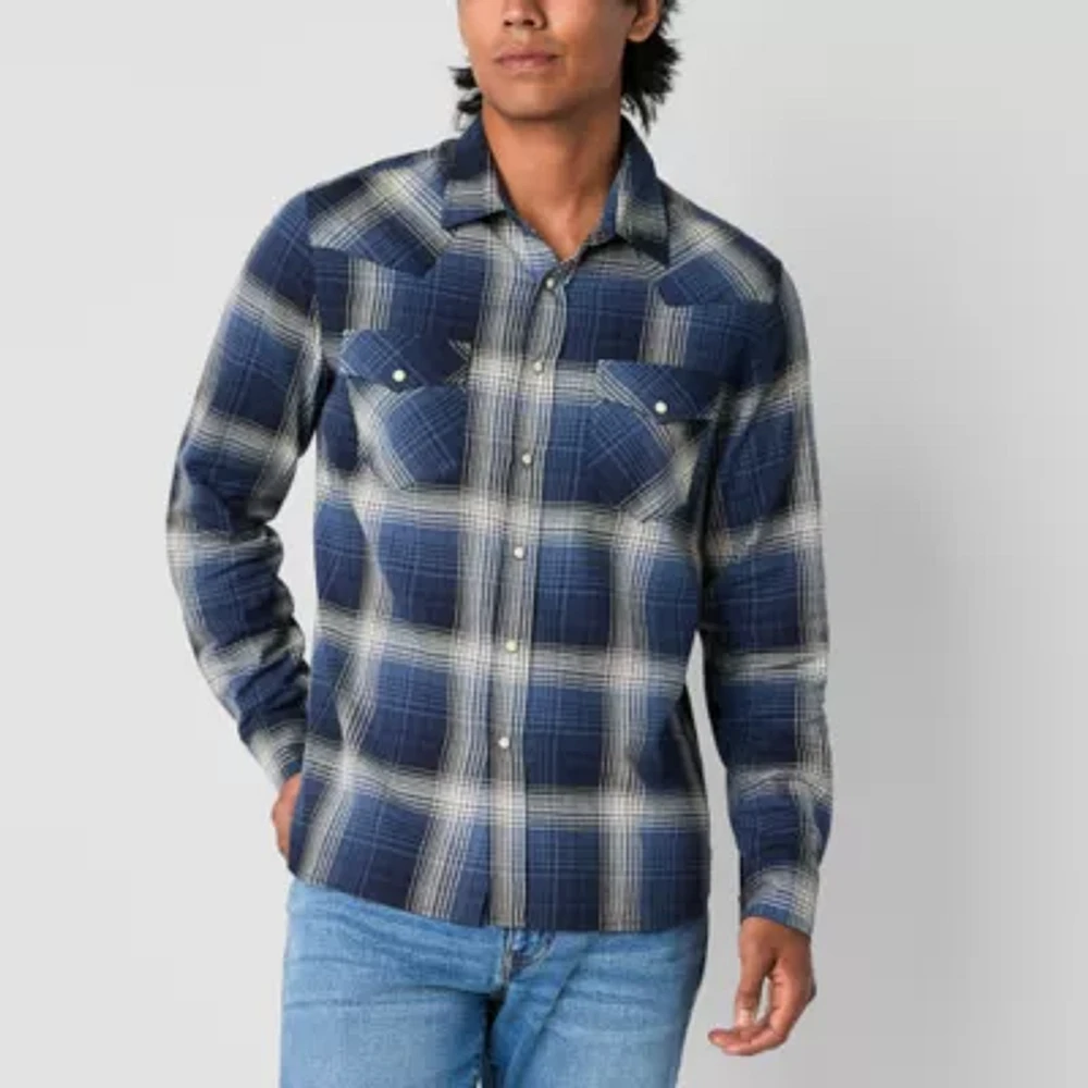Frye and Co. Mens Regular Fit Long Sleeve Flannel Shirt