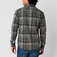 Frye and Co. Mens Regular Fit Long Sleeve Brushed Knit Flannel Shirt