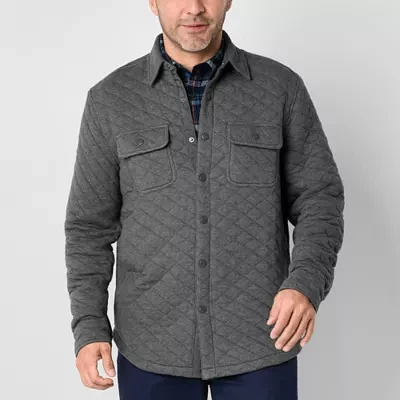 St. John's Bay Quilted Mens Midweight Shirt Jacket