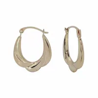 10K Gold 15mm Hoop Earrings