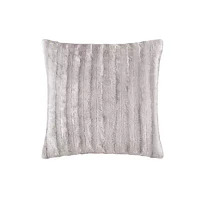 Madison Park York Faux Fur Square Throw Pillow