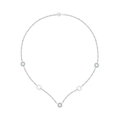 Womens Diamond Accent Natural White Diamond Sterling Silver Pendant Necklaces