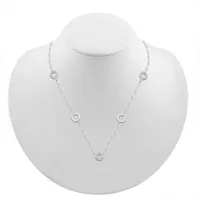 Womens Diamond Accent Natural Diamond Sterling Silver Pendant Necklace