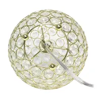 Elegant Designs Elipse 8 Inch Crystal Ball Sequin Metal Table Lamp