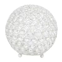 Elegant Designs Elipse Inch Crystal Ball Sequin Metal Table Lamp