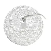 Elegant Designs Elipse Inch Crystal Ball Sequin Metal Table Lamp