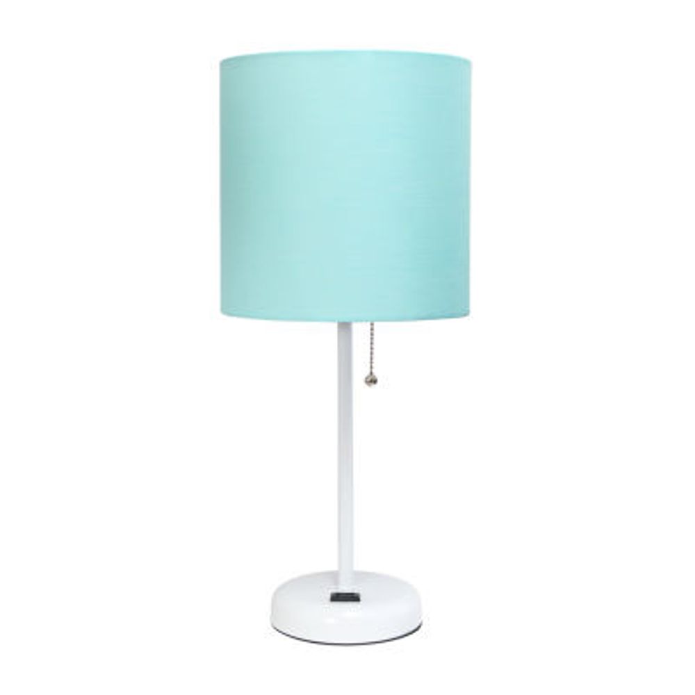LimeLights Stick Lamp with Charging Outlet Table
