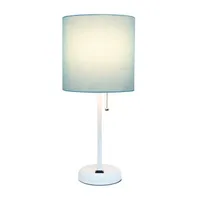 LimeLights Stick Lamp with Charging Outlet Table