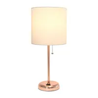 LimeLights Stick Lamp with Charging Outlet Table