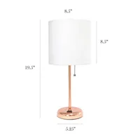 LimeLights Stick Lamp with Charging Outlet Table