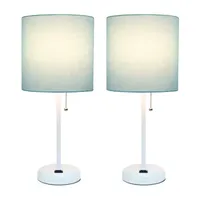 Limelights Stick Lamp with Charging Outlet 2pc Table Set