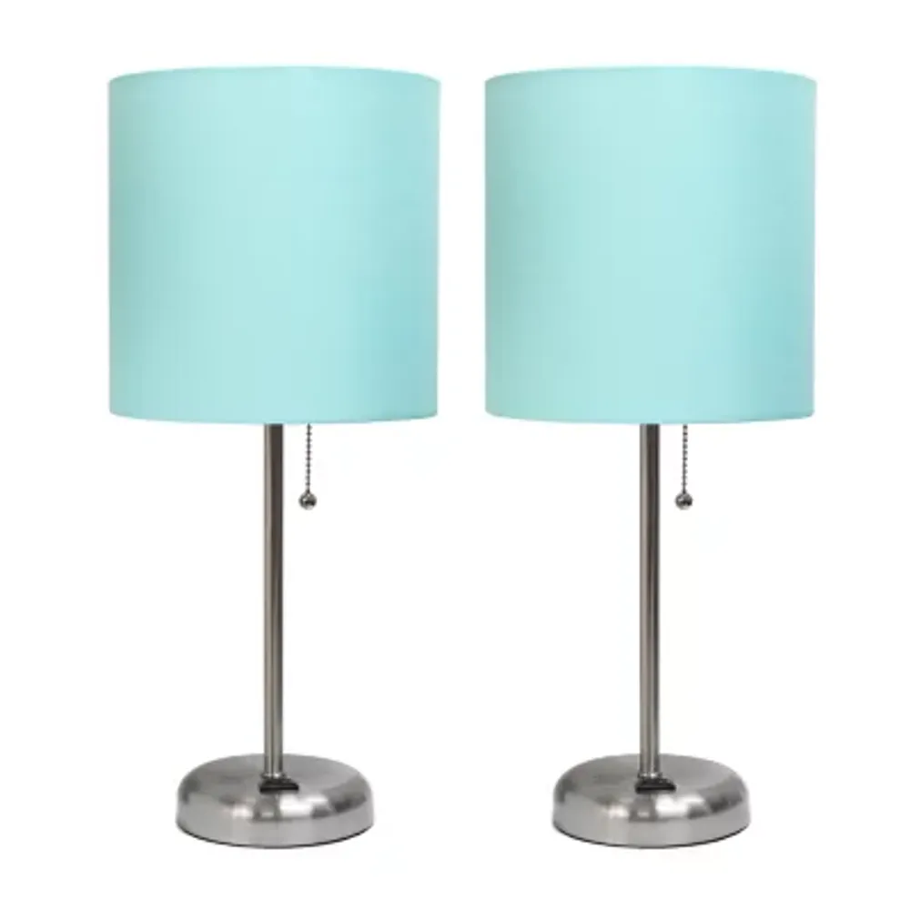 Limelights Stick Lamp with Charging Outlet 2pc Table Set