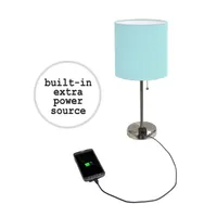 Limelights Stick Lamp with Charging Outlet 2pc Table Set