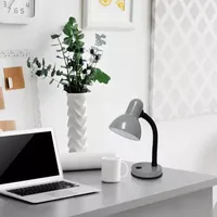 Simple Designs Basic Metal Desk Lamp with Flexible Hose Neck