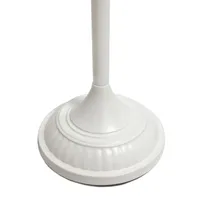 1 Light Torchiere Floor Lamp with Marbleized Glass Shade