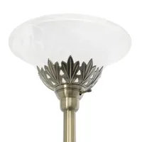 3 Light Floor Lamp with Scalloped Glass Shades