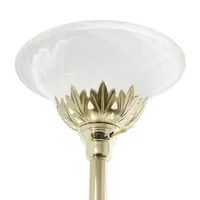 3 Light Floor Lamp with Scalloped Glass Shades